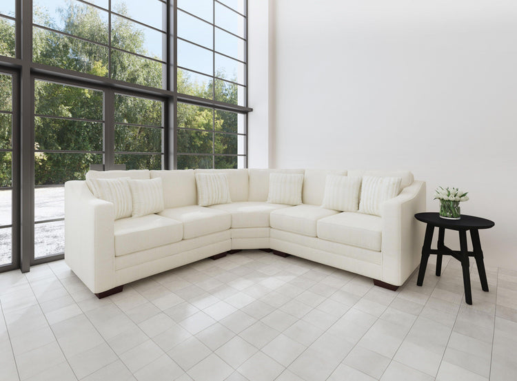 Steve Silver Furniture - Jupiter - 3 Piece Sectional - White - 5th Avenue Furniture