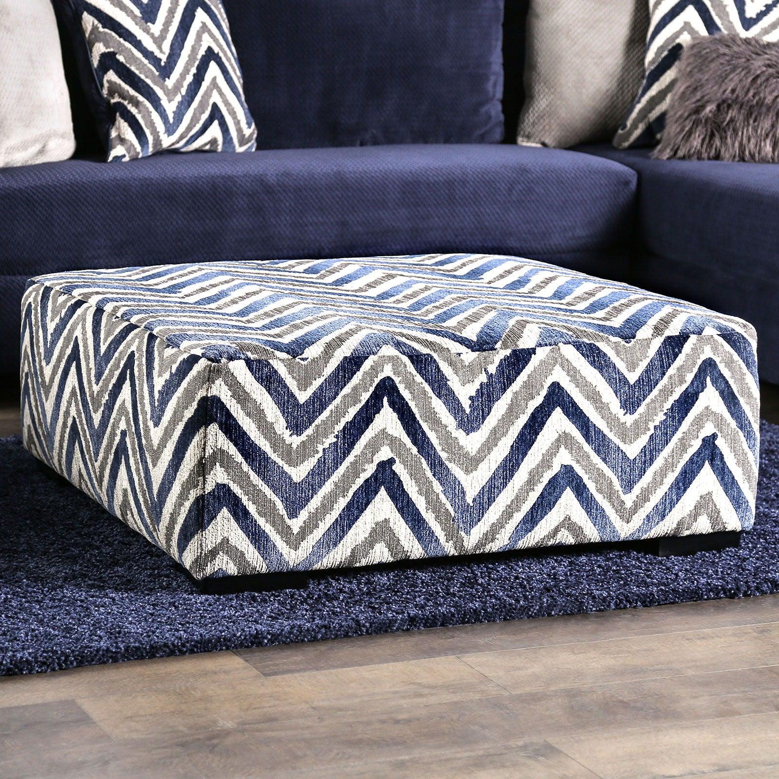 Furniture of America - Griswold - Ottoman - Zigzag Multi - 5th Avenue Furniture