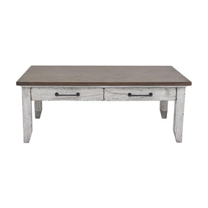 Steve Silver Furniture - Bear - Creek Cocktail Table - White - 5th Avenue Furniture