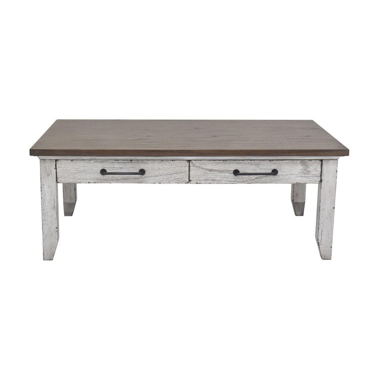 Steve Silver Furniture - Bear - Creek Cocktail Table - White - 5th Avenue Furniture