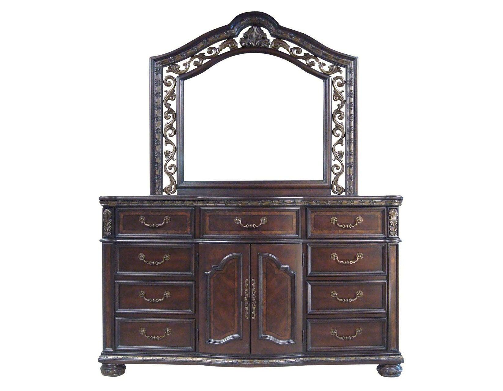 Steve Silver Furniture - Monte Carlo - Dresser And Mirror - Dark Brown - 5th Avenue Furniture