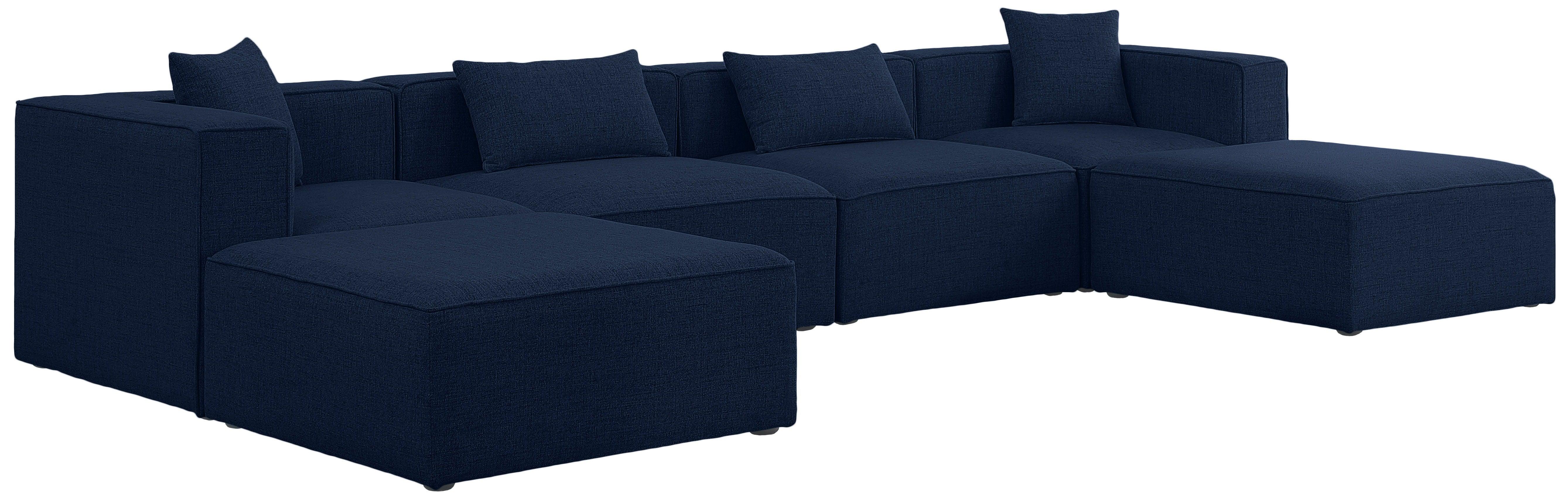 Modern 6 piece cube deals modular sectional sofa sets