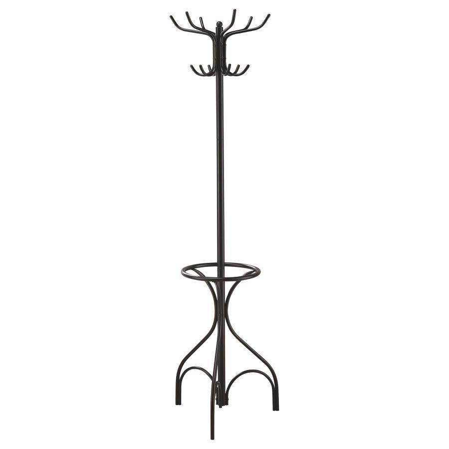 CoasterEveryday - Kiefer - Coat Rack With 12 Hooks - Black - 5th Avenue Furniture