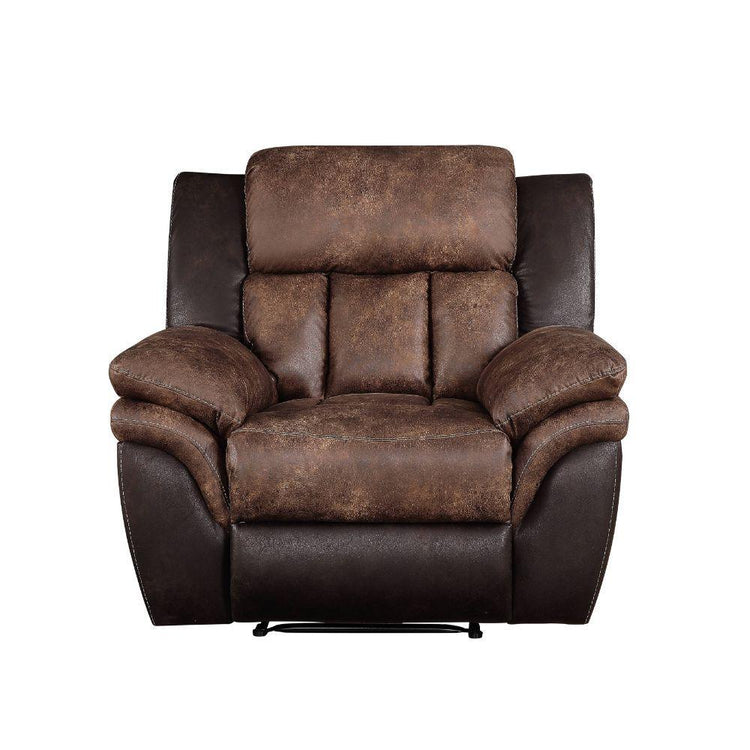 ACME - Jaylen - Recliner - Toffee & Espresso Polished Microfiber - 5th Avenue Furniture