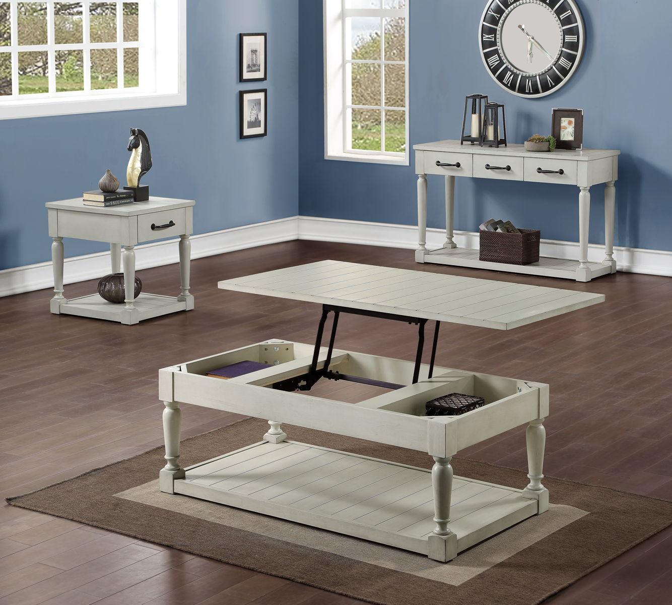 Steve Silver Furniture - Hemmingway - 3 Piece Occasional Table Set - White - 5th Avenue Furniture