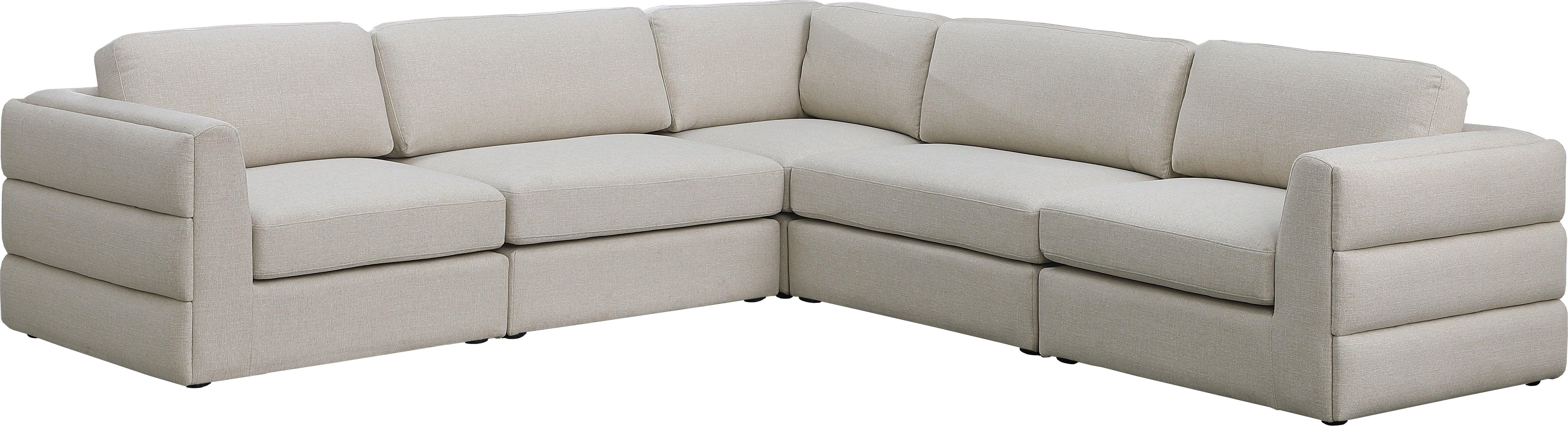 Meridian Furniture - Beckham - Modular Sectional 5 Piece - Beige - Modern & Contemporary - 5th Avenue Furniture