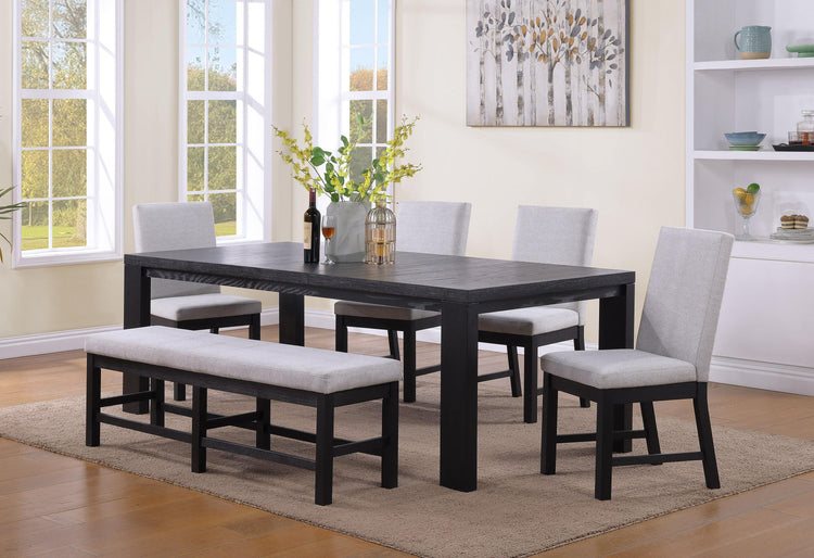 Crown Mark - Pelham - Dining Table (18 Leaf) - Charcoal - 5th Avenue Furniture