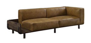 ACME - Blanca - Sofa - Chestnut Top Grain Leather & Rustic Oak - 5th Avenue Furniture