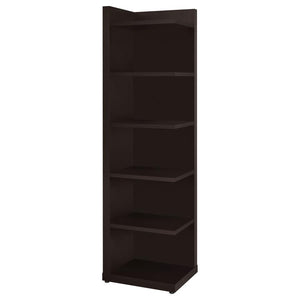 CoasterEveryday - Pinckard - 6-Tier Corner Bookcase - Cappuccino - 5th Avenue Furniture