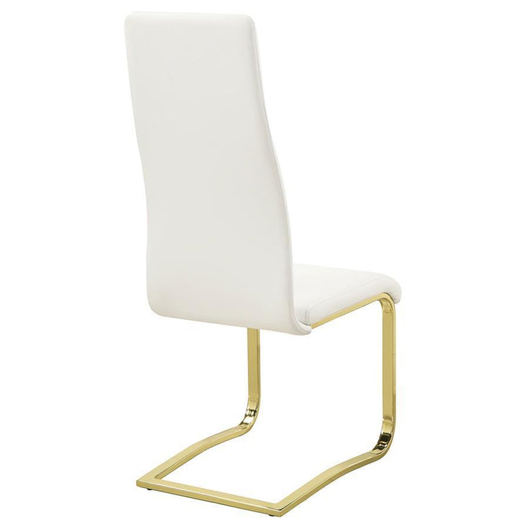 CoasterEssence - Montclair - Side Chairs (Set of 4) - White And Rustic Brass - 5th Avenue Furniture