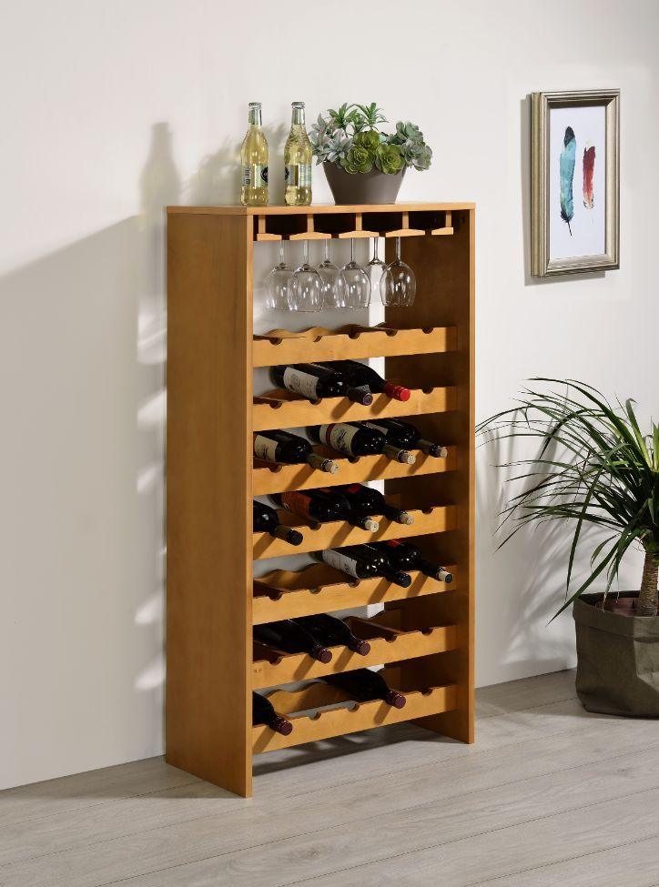 ACME - Hanzi - Wine Cabinet - Oak Finish - 5th Avenue Furniture