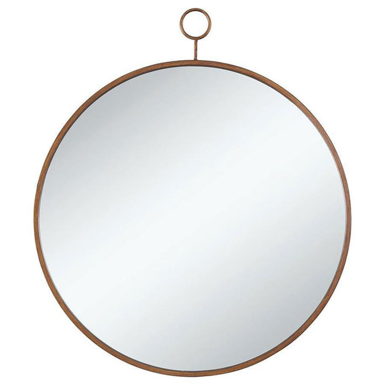 CoasterEveryday - Eulaina - Round Mirror - Gold - 5th Avenue Furniture