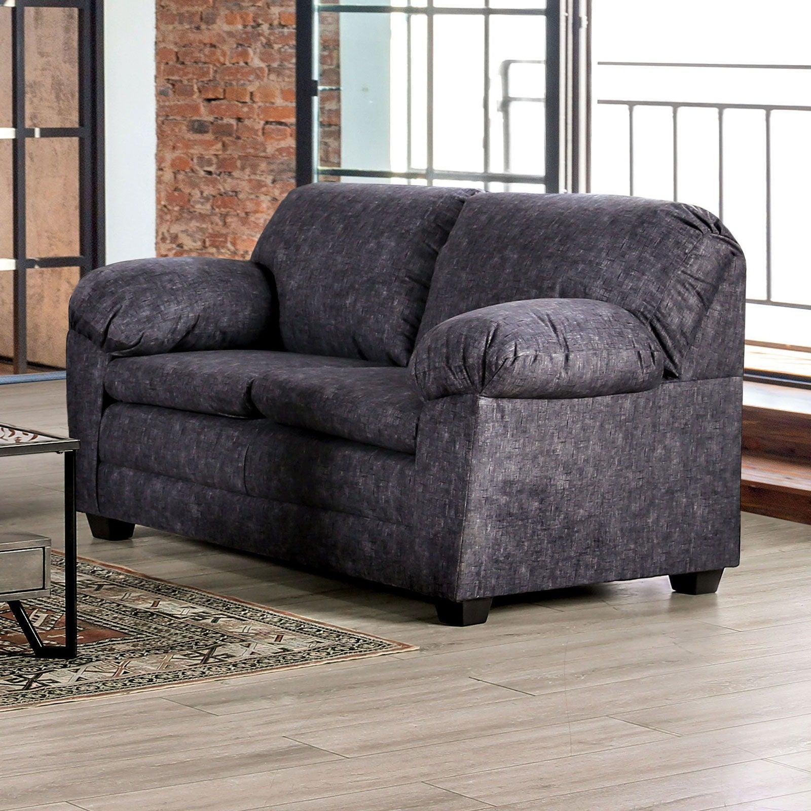 Furniture of America - Keswick - Loveseat - Charcoal - 5th Avenue Furniture