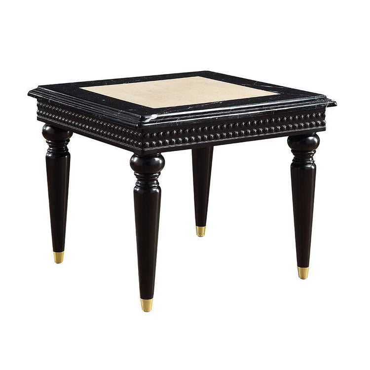 ACME - Tayden - End Table - Marble Top & Black Finish - 5th Avenue Furniture