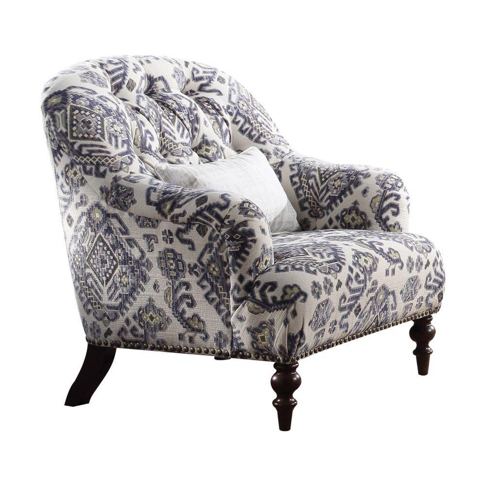 ACME - Saira - Chair - Pattern Fabric - 5th Avenue Furniture