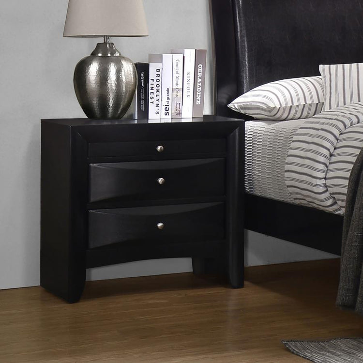 CoasterEssence - Briana - Rectangular 2-Drawer Nightstand - Black - 5th Avenue Furniture