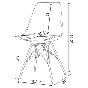 Coaster Fine Furniture - Lowry - Round Dining Set Tulip Table With Eiffel Chairs - 5th Avenue Furniture