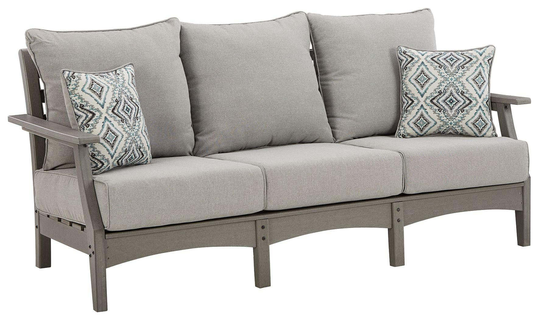 Signature Design by Ashley® - Visola - Gray - Sofa With Cushion - 5th Avenue Furniture