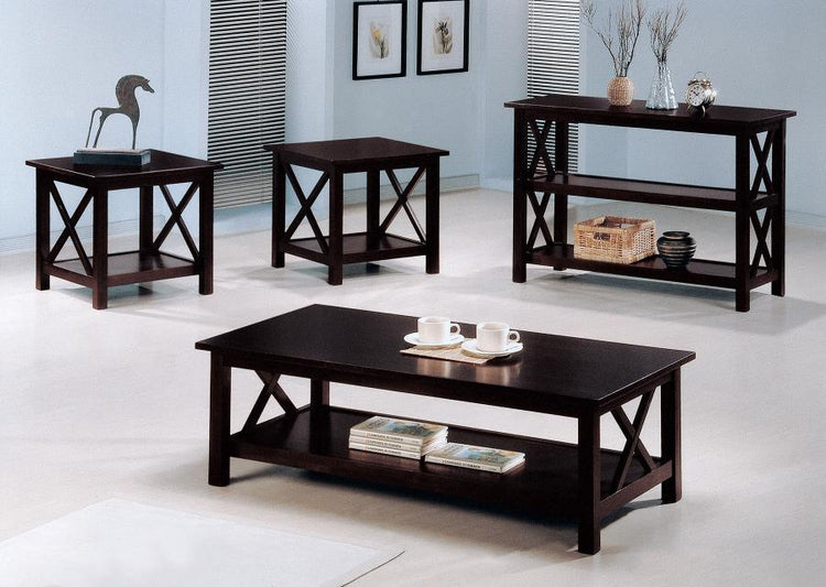 CoasterEssence - Rachelle - Sofa Table With 2-Shelf - Deep Merlot - 5th Avenue Furniture