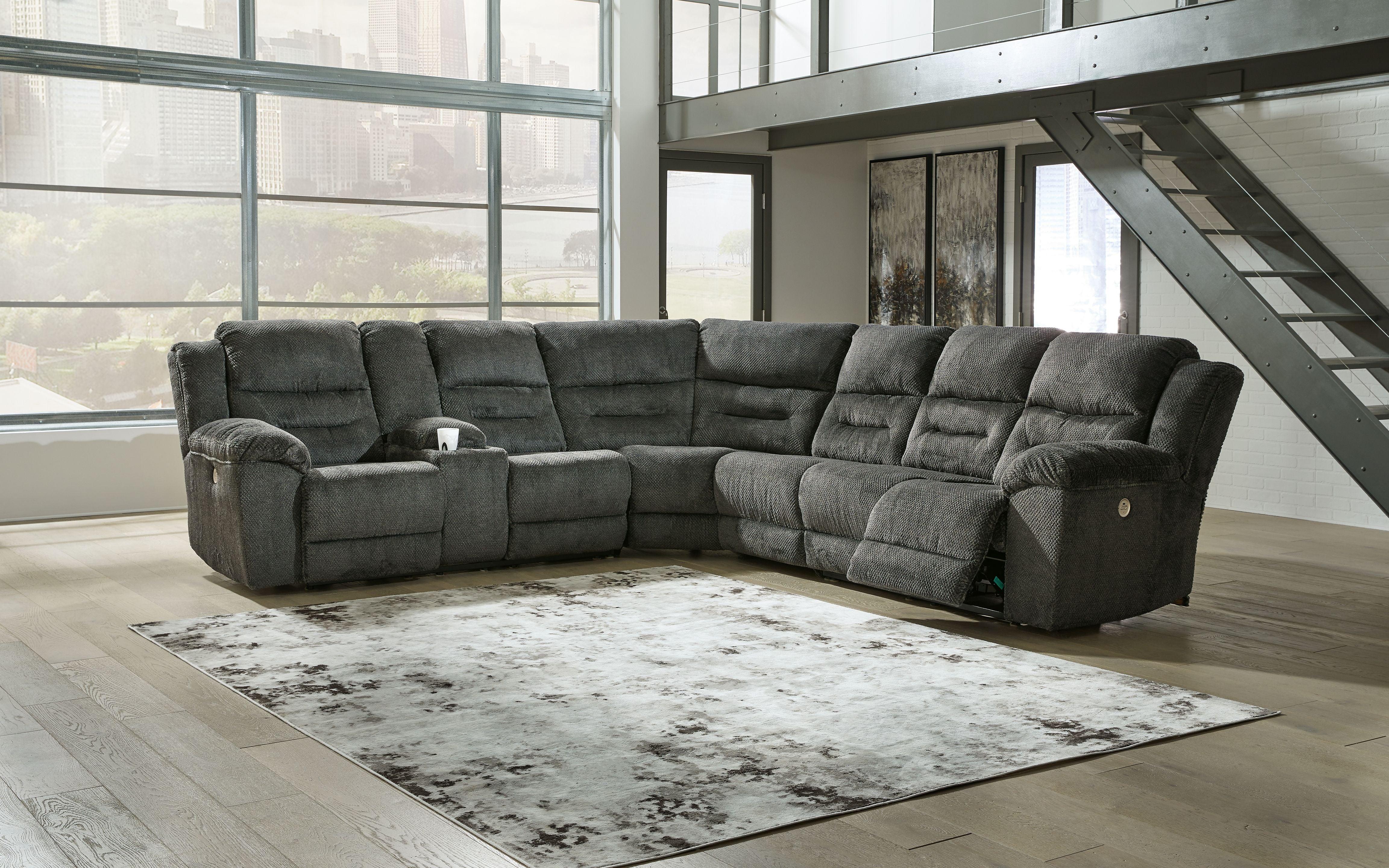 Signature Design by Ashley® - Nettington - Power Reclining Sectional - 5th Avenue Furniture