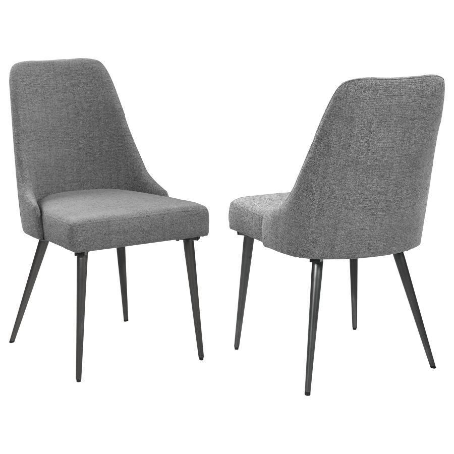 CoasterEssence - Alan - Upholstered Dining Chairs (Set of 2) - Gray - 5th Avenue Furniture