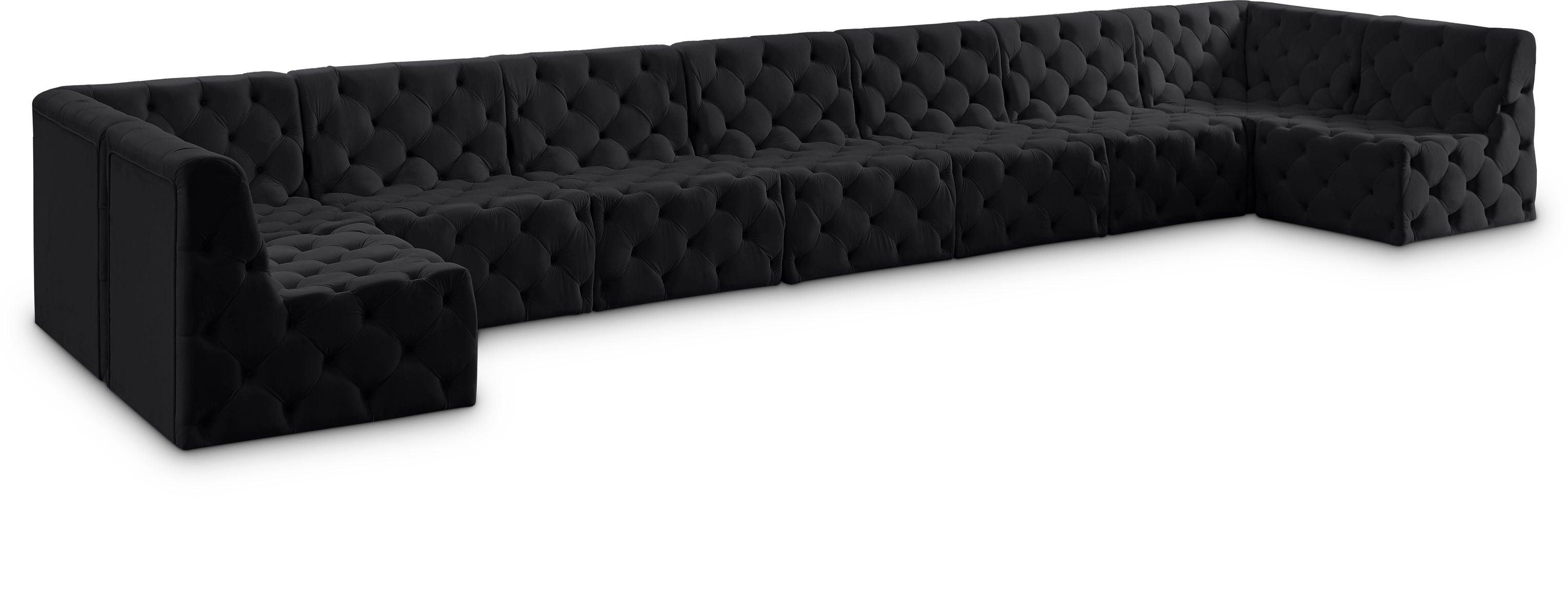 Meridian Furniture - Tuft - Modular Sectional - Black - 5th Avenue Furniture