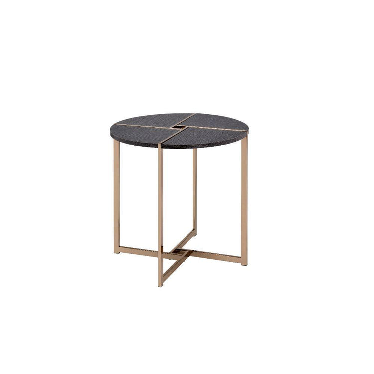 ACME - Bromia - End Table - Black & Champagne - 5th Avenue Furniture