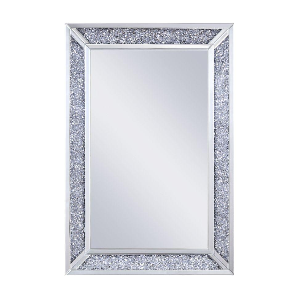 ACME - Noralie - Wall Decor - Mirrored & Faux Diamonds - Glass - 5th Avenue Furniture