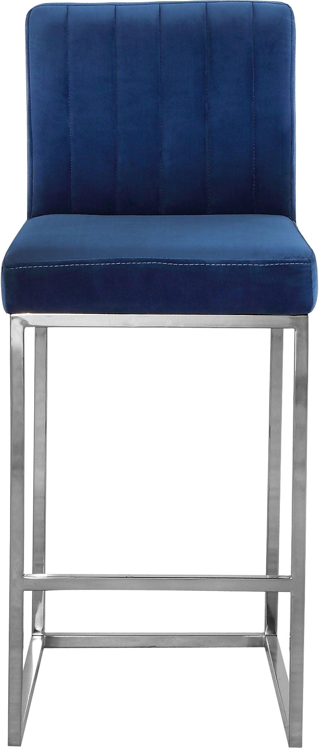 Meridian Furniture - Giselle - Stool with Chrome Legs - 5th Avenue Furniture