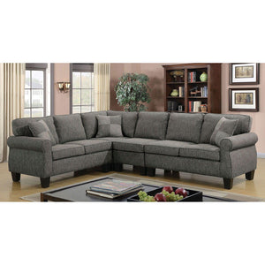 Furniture of America - Rhian - Sectional - Dark Gray - 5th Avenue Furniture