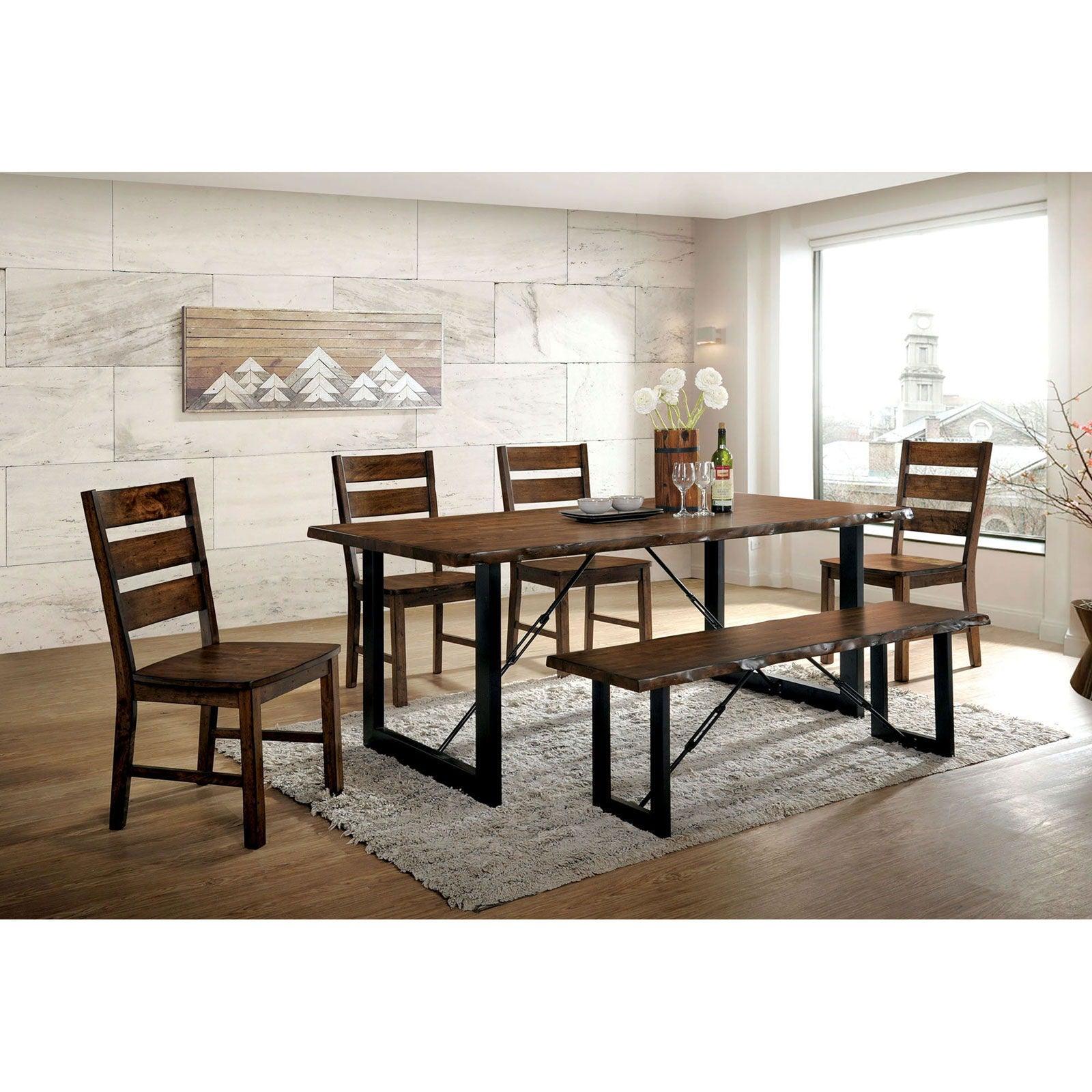 Furniture of America - Dulce - Dining Table - Walnut / Black - 5th Avenue Furniture