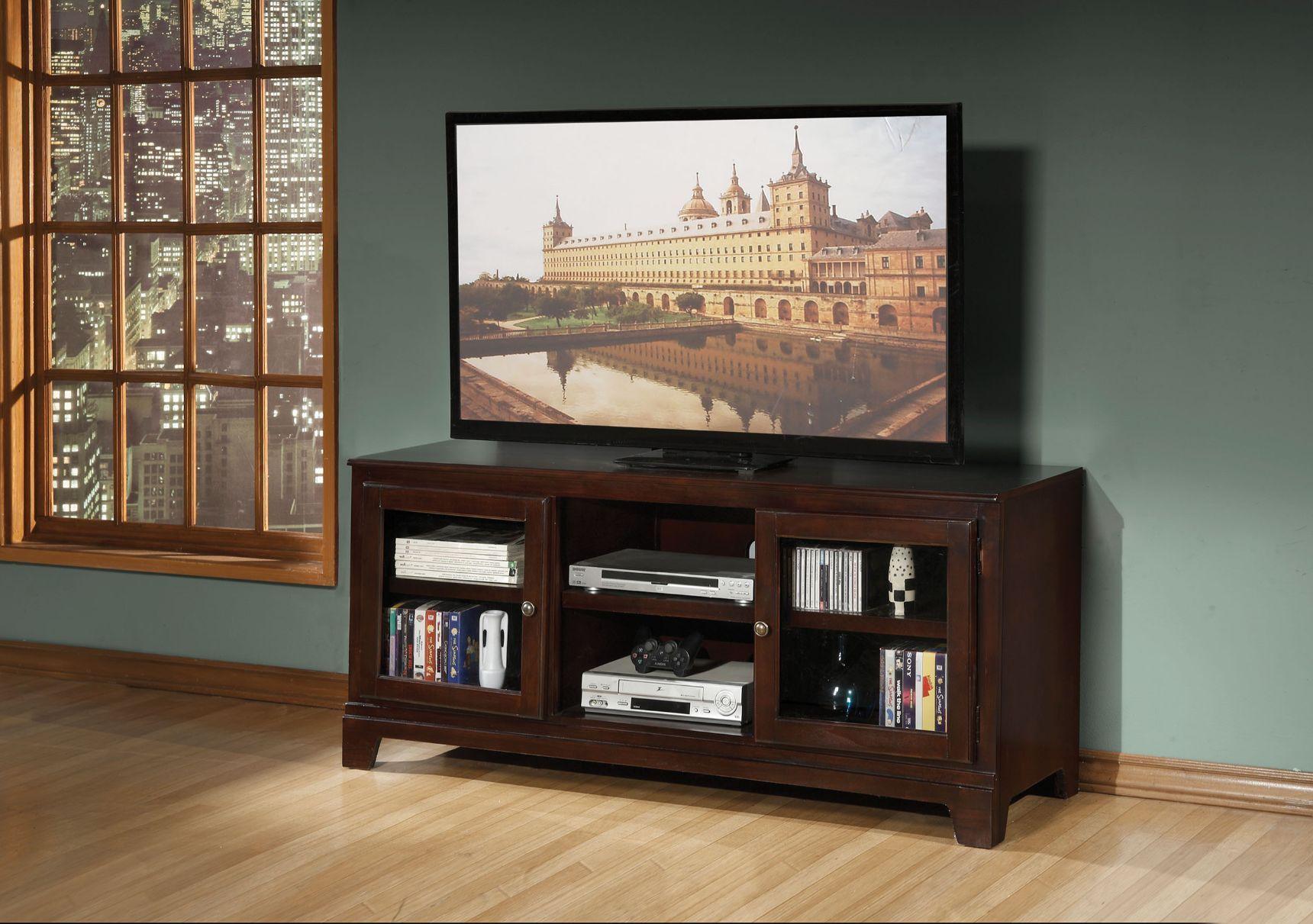 ACME - Halden - TV Stand - Merlot - 5th Avenue Furniture