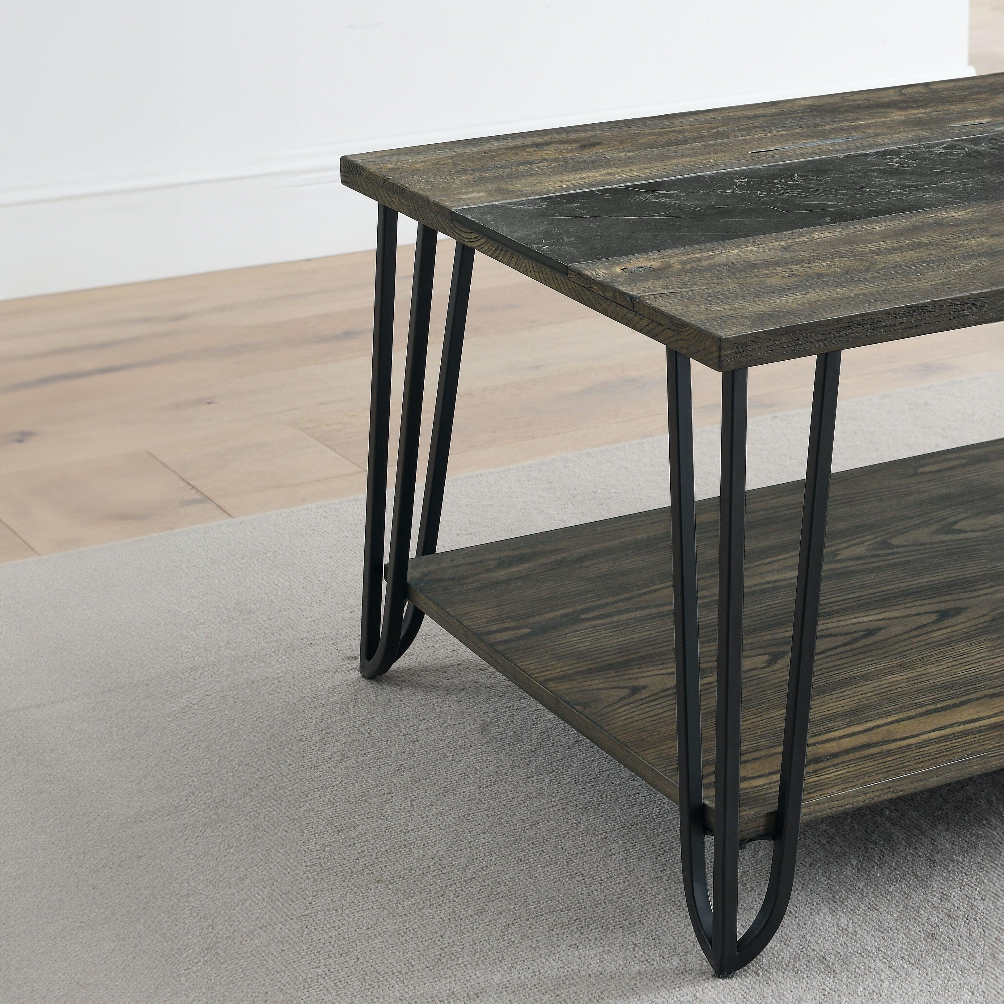 Steve Silver Furniture - Harper - Cocktail Table With Sintered Stone Inlay - Brown - 5th Avenue Furniture