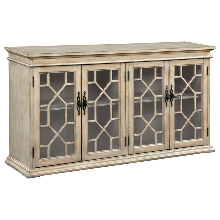 CoasterEssence - Kiara - Dual Glass Door Accent Cabinet - 5th Avenue Furniture