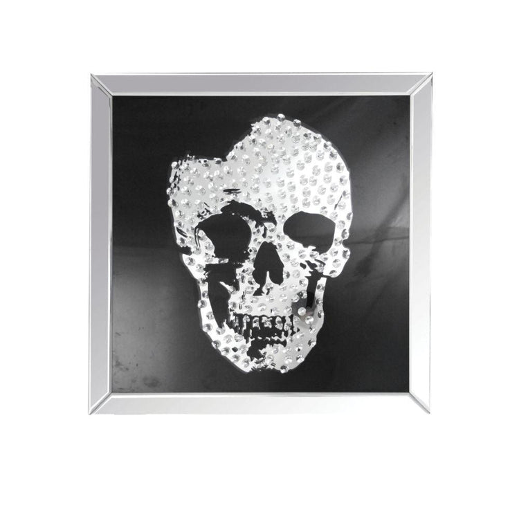 ACME - Nevina - Wall Art - Mirrored & Faux Crystal Skull - 5th Avenue Furniture