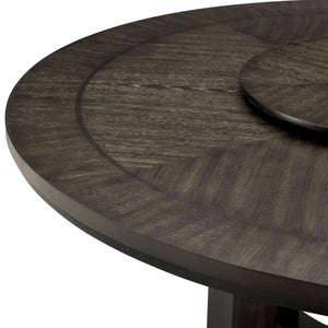 Crown Mark - Jeffries - Round Table With Lazy Susan - Espresso - 5th Avenue Furniture