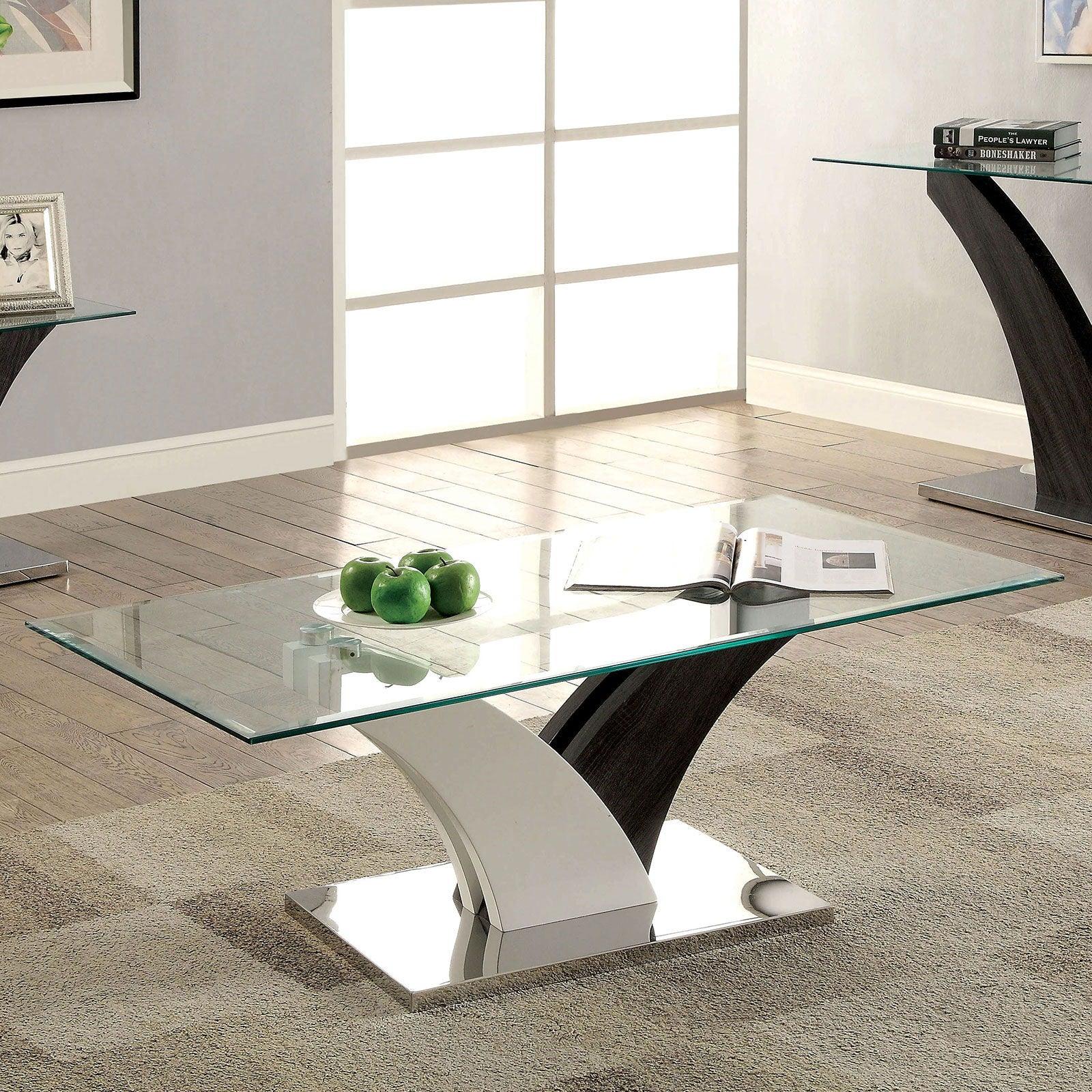 Furniture of America - Sloane - Coffee Table - White / Dark Gray - 5th Avenue Furniture