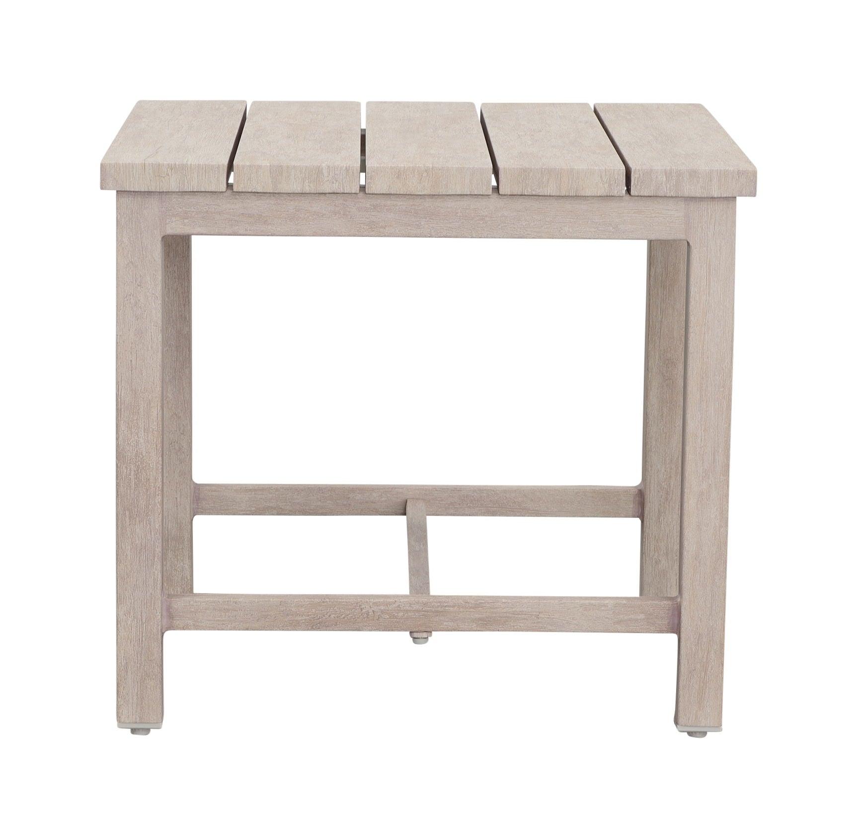 Steve Silver Furniture - Blakely - Outdoor Aluminum End Table - White - 5th Avenue Furniture