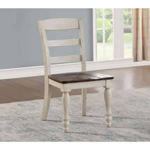 ACME - Britta - Side Chair (Set of 2) - Walnut & White Washed - 5th Avenue Furniture