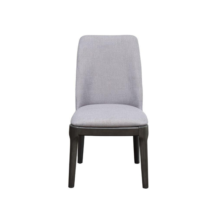 ACME - Madan - Side Chair (Set of 2) - Light Gray Linen & Gray Oak - 5th Avenue Furniture