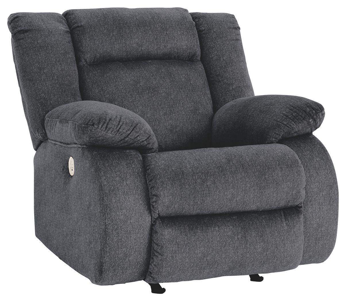 Ashley Furniture - Burkner - Marine - Power Rocker Recliner - 5th Avenue Furniture