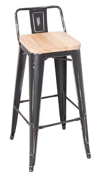 ACME - Gaius - Bar Stool (Set of 2) - Ash & Antique Black - 5th Avenue Furniture