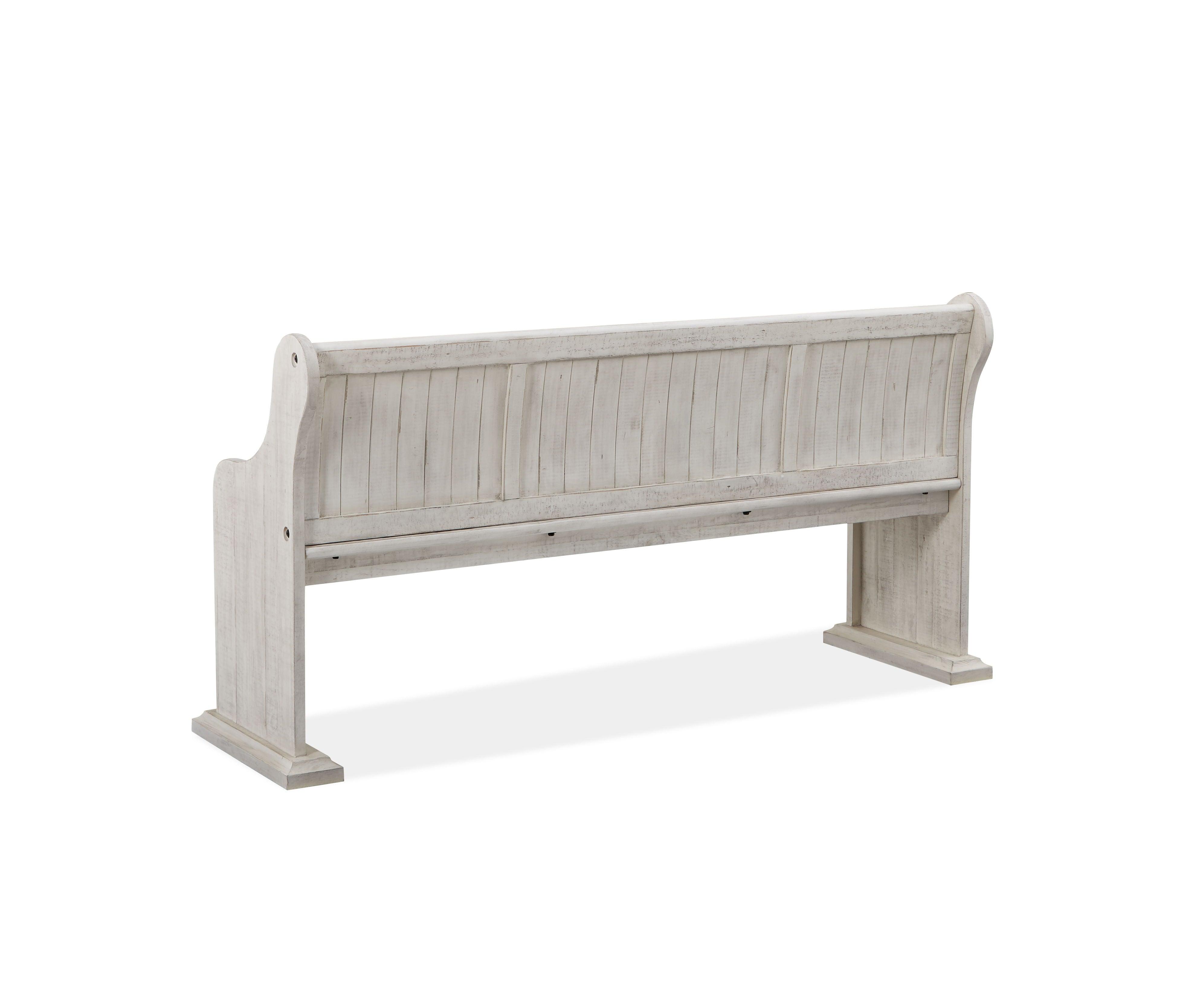 Magnussen Furniture - Bronwyn - Bench With Back - Alabaster - 5th Avenue Furniture