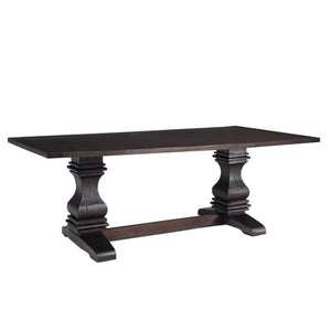 CoasterEssence - Parkins - Double Pedestals Dining Table - Rustic Espresso - 5th Avenue Furniture