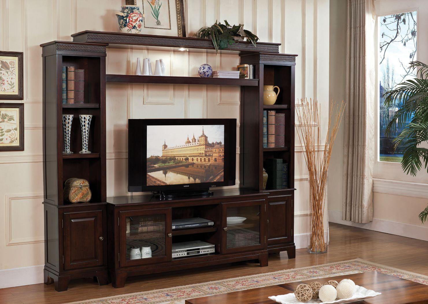 ACME - Halden - Entertainment Center - Merlot - 5th Avenue Furniture