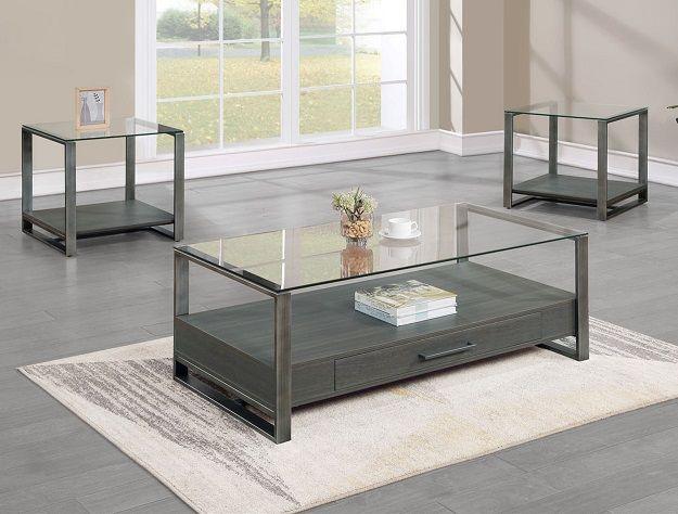 Crown Mark - Mardo - Coffee Table With Drawer - Gray - 5th Avenue Furniture