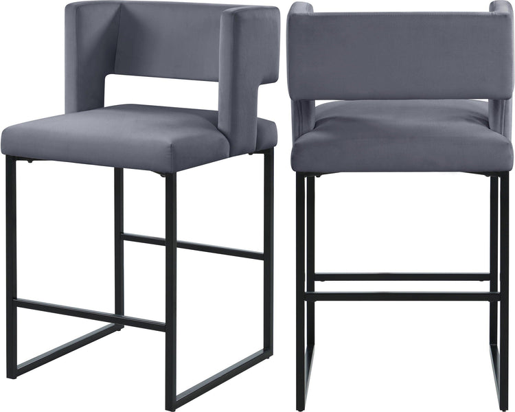 Meridian Furniture - Caleb - Counter Stool (Set of 2) - 5th Avenue Furniture