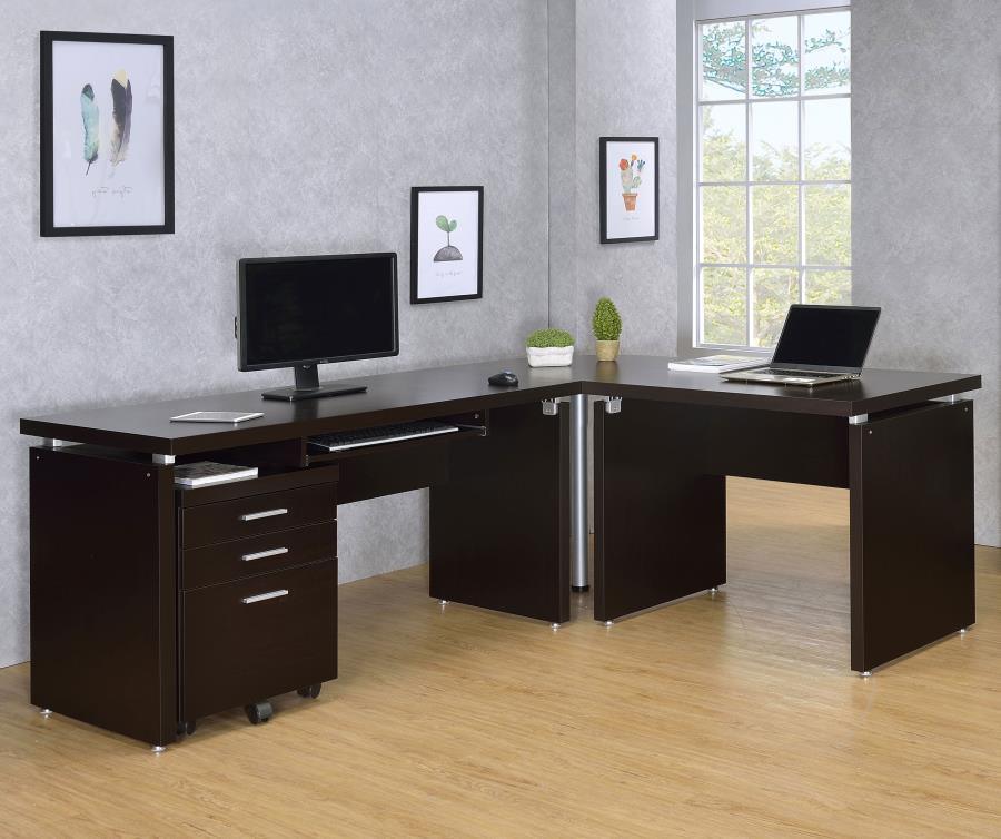 CoasterEveryday - Skylar - Extension Desk - Cappuccino - 5th Avenue Furniture