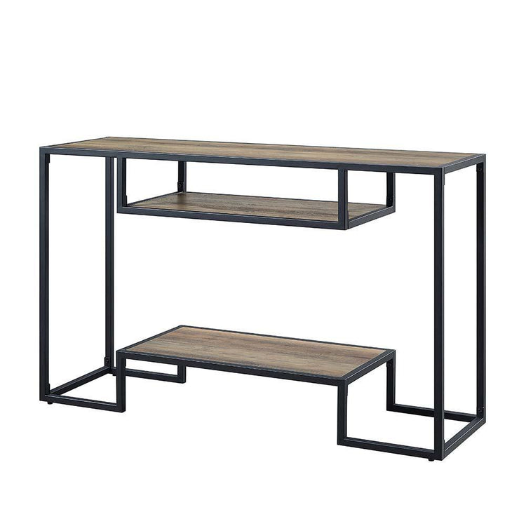 ACME - Idella - Console Table - Rustic Oak & Black Finish - 5th Avenue Furniture