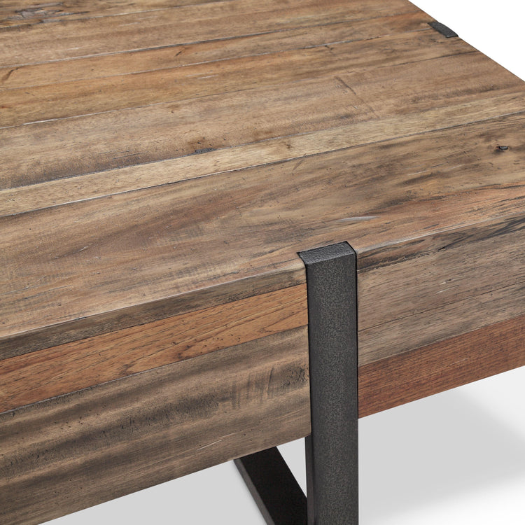 Magnussen Furniture - Prescott - Modern Reclaimed Wood Chairside End Table - Rustic Honey - 5th Avenue Furniture